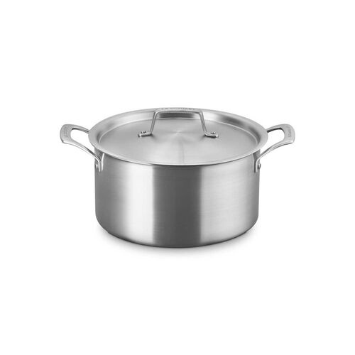 Le Creuset Essential 3-ply Stainless Steel Deep Casserole 24cm